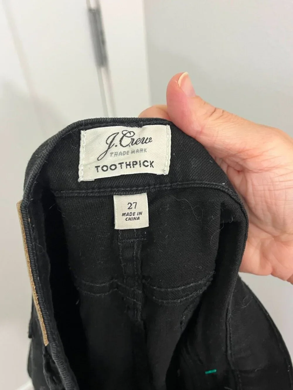 J.Crew Size 27 Black Toothpick Skinny Jeans